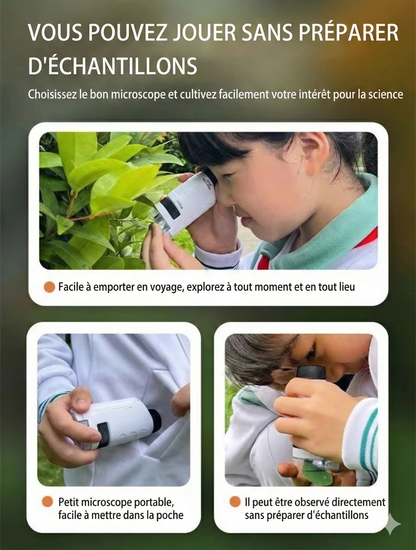 🌿 Microscope de Poche Pour Enfant – Microscope Portable